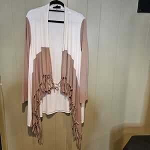 Serena Williams Western Cowgirl Fringe Cardigan Sweater, Plus-Size 2X